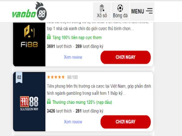 Vaobo88 giới thiệu các website cược tài xỉu chất lượng nhất 